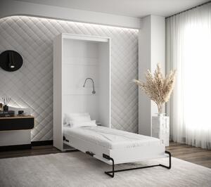 Sklápěcí postel Peka 90x200cm, bílá/černá, vertikální