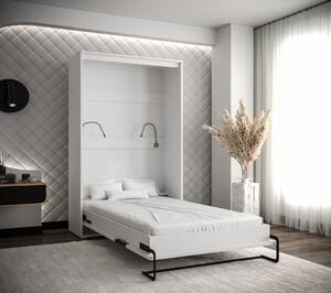Sklápěcí postel Peka 120x200cm, bílá/černá, vertikální