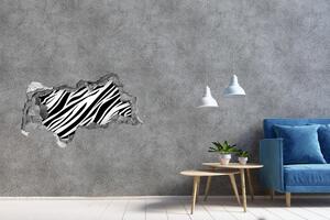 Samolepící díra zeď 3D Zebra pozadí nd-b-89914611