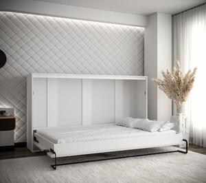 Sklápěcí postel Peka 120x200cm, bílá/černá, horizontální