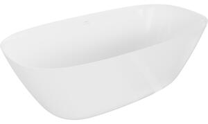 Mexen Como volně stojící vana z konglomerátu 170 x 82 cm, bílý lesk - 57311708210