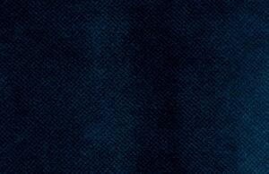 Hoorns Tmavě modrá sametová dvoumístná pohovka Raden 230 cm s prošíváním