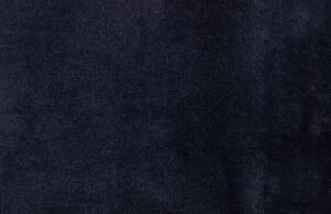 Hoorns Tmavě modrá sametová třímístná pohovka Raden 275 cm s prošíváním