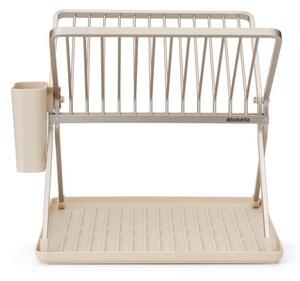 Béžový kovový dvoupatrový odkapávač 37x33 cm – Brabantia