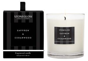 Stoneglow Saffron & Cedarwood Vonná svíčka, 200 g