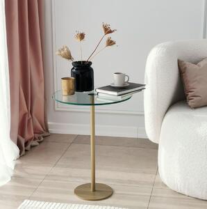 Matně zlatý skleněný stolek Neostyle Social