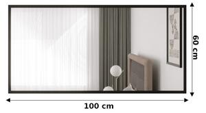 Zrcadlo Dara 100x60 cm, černý mat