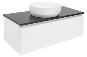 Koupelnová skříňka s krycí deskou SAT B-WAY 99x30x45 cm bílá lesk BWAY100WTK