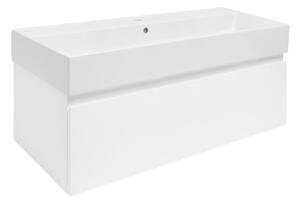 Koupelnová skříňka s umyvadlem SAT B-WAY 99x30x45 cm bílá lesk BWAY100WU2