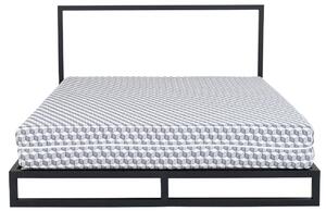 Nordic Design Černá kovová dvoulůžková postel Agiama 180 x 200 cm