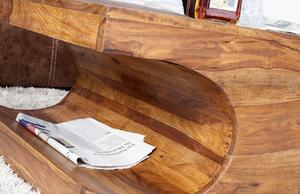 Moebel Living Masivní sheeshamový konferenční stolek Barstow 120 x 70 cm