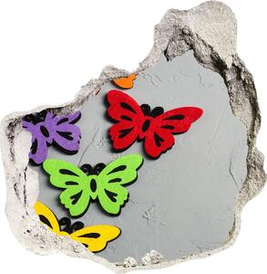 Díra 3D fototapeta nálepka Barevní motýli nd-p-128188702