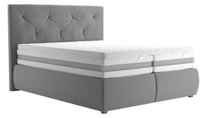 Boxspringová postel s matrací a topperem ELEN 160x200 cm šedá