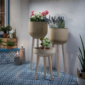 Béžový betonový květináč Kave Home Merida 86 cm
