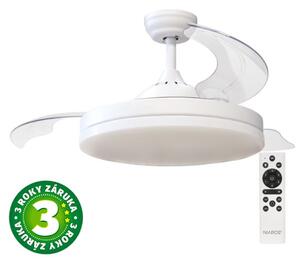 Stropní ventilátor se světlem Tungati 107cm 61W, 1521lm, CCT, DO, bílý, 3 roky záruka