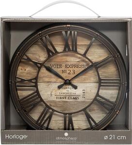 DekorStyle Nástěnné hodiny Lona vintage hnědé