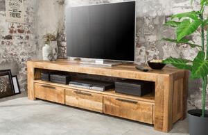 Moebel Living Masivní mangový TV stolek Fabio 170 x 45 cm