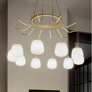 Ideal Lux - LED Lustr na lanku KAROUSEL 10xG9/3W/230V pr. 82,5 cm mosaz