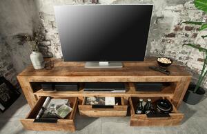 Moebel Living Masivní mangový TV stolek Fabio 170 x 45 cm