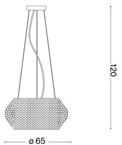 Ideal Lux - Křišťálový lustr na lanku PASHA 14xE14/40W/230V pr. 65 cm chrom