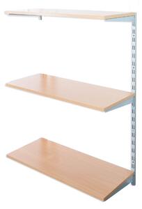 Biedrax Nástěnný regál přídavný 20 x 60 x 100 cm, stříbrný - 3 police buk
