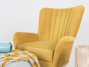 DNYMARIANNE -25% Nordic Design Žluté látkové křeslo Bee