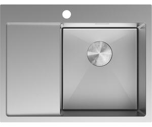 Mexen Exar ocelový dřez s 1 komorou a odkapávačem, pravý 620 x 480 mm, inox - 6432621005P-01
