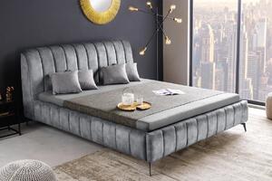 Postel AMSTERDAM 180x200 CM šedá samet Nábytek | Ložnice | Postele | Všechny postele pro dospělé