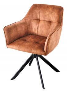 Jídelní židle LOFT II hnědá samet otočná Nábytek | Jídelní prostory | Jídelní židle | Všechny jídelní židle