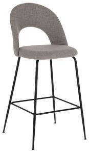 Světle šedá látková barová židle Kave Home Mahalia 63 cm