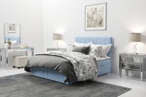 Moderní boxspring postel Redit 180x200cm, modrá Magic Velvet