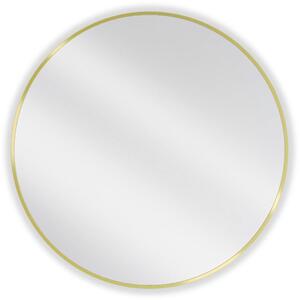 Mexen Loft kulaté koupelnové zrcadlo 80 cm, zlatý rám - 9850-080-080-000-50