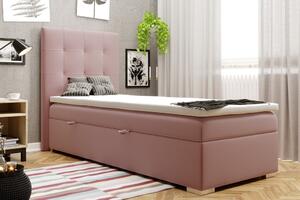 Kvalitní boxspring postel Dogo 90x200cm, růžová Solo