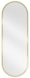 Mexen Loft oválné koupelnové zrcadlo 100 x 35 cm, zlatý rám - 9851-100-035-000-50