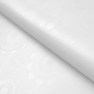 PVC ubrus Vyrážené mandaly na krémově bílém PV-201 - metráž š. 140 cm