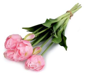 Umělá kytice tulipán - 3 růžová nejsv