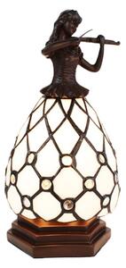 Stolní Tiffany lampa Violoniste - 12*12*25 cm E14/max 1*25W