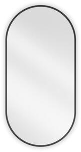 Mexen Loft oválné koupelnové zrcadlo 90 x 45 cm, černý rám - 9851-090-045-000-70