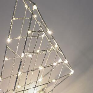Stříbrná vánoční LED dekorace ve tvaru vánočního stromku Kave Home Phytia