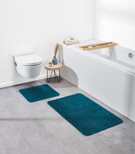 LIVARNO home Sada koupelnových předložek, 2dílná (tmavě modrá, WC předložka bez výřezu) (100350964003)