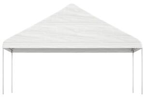 Altán se střechou bílý 5,88 x 2,23 x 3,75 m polyethylen