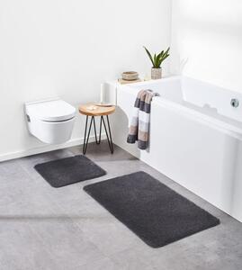 LIVARNO home Sada koupelnových předložek, 2dílná (šedá, WC předložka bez výřezu) (100350964001)
