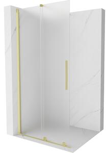 Mexen Velar sprchová stěna posuvná Walk-in 80 x 200 cm, mat 8 mm, zlatá kartáčovaná - 871-080-000-33-55