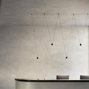Kdln LED designové závěsné světlo Sling, 2700 K, 1-bodové, černé, stmívatelný, Černá, Obývací pokoj / jídelna, Hliník, Design