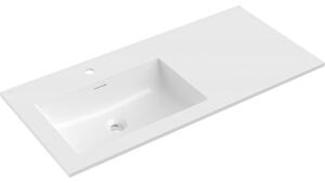 Mexen Otis umyvadlo zapuštěné do desky levé 101 x 46,5 cm, bílý lesk - 25181000L