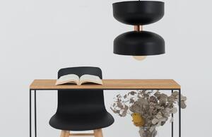 Nordic Design Černé kovové závěsné světlo Femme L