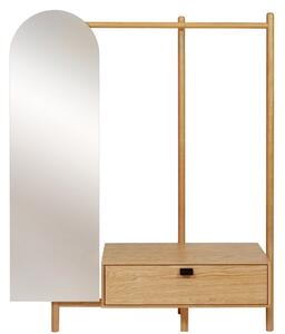 Dubový věšák Woodman Tripod se zrcadlem 180 cm