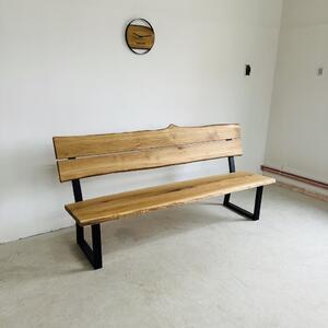 KULHÁNEK Designová jídelní lavice s opěradlem Délka: 160 cm, Odstín podnože: antracit - RAL 7016