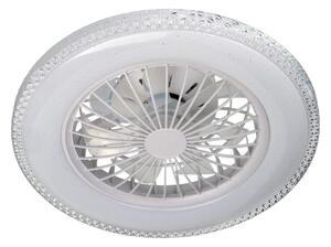 LED Stmívatelné stropní svítidlo s ventilátorem EGYPT LED/48W/230V bílá + DO