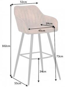 Moebel Living Světle hnědá látková barová židle Sige 73 cm